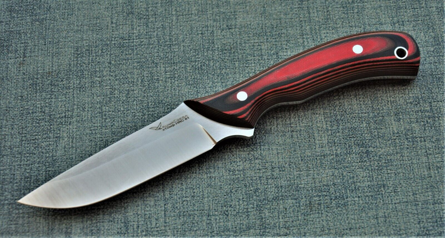 H12MF Full Tang Outdoor Jagdmesser Yasniy Sokol Handarbeit