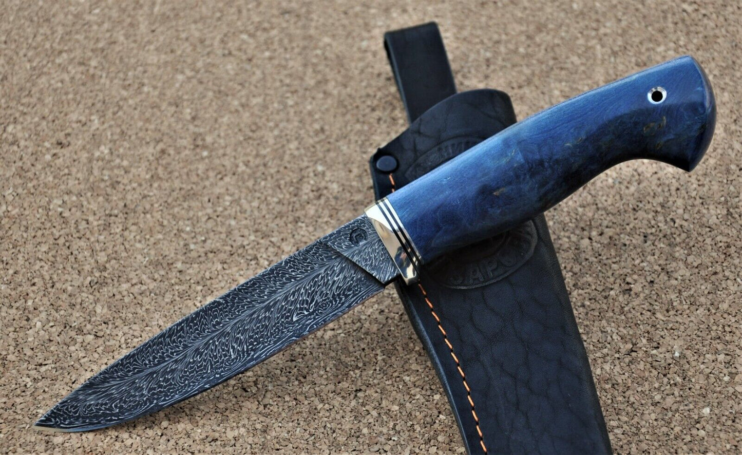 Nazarov Knives Russland Mosaik Damast Stahl Outdoor JagdMesser Handarbeit HRC62
