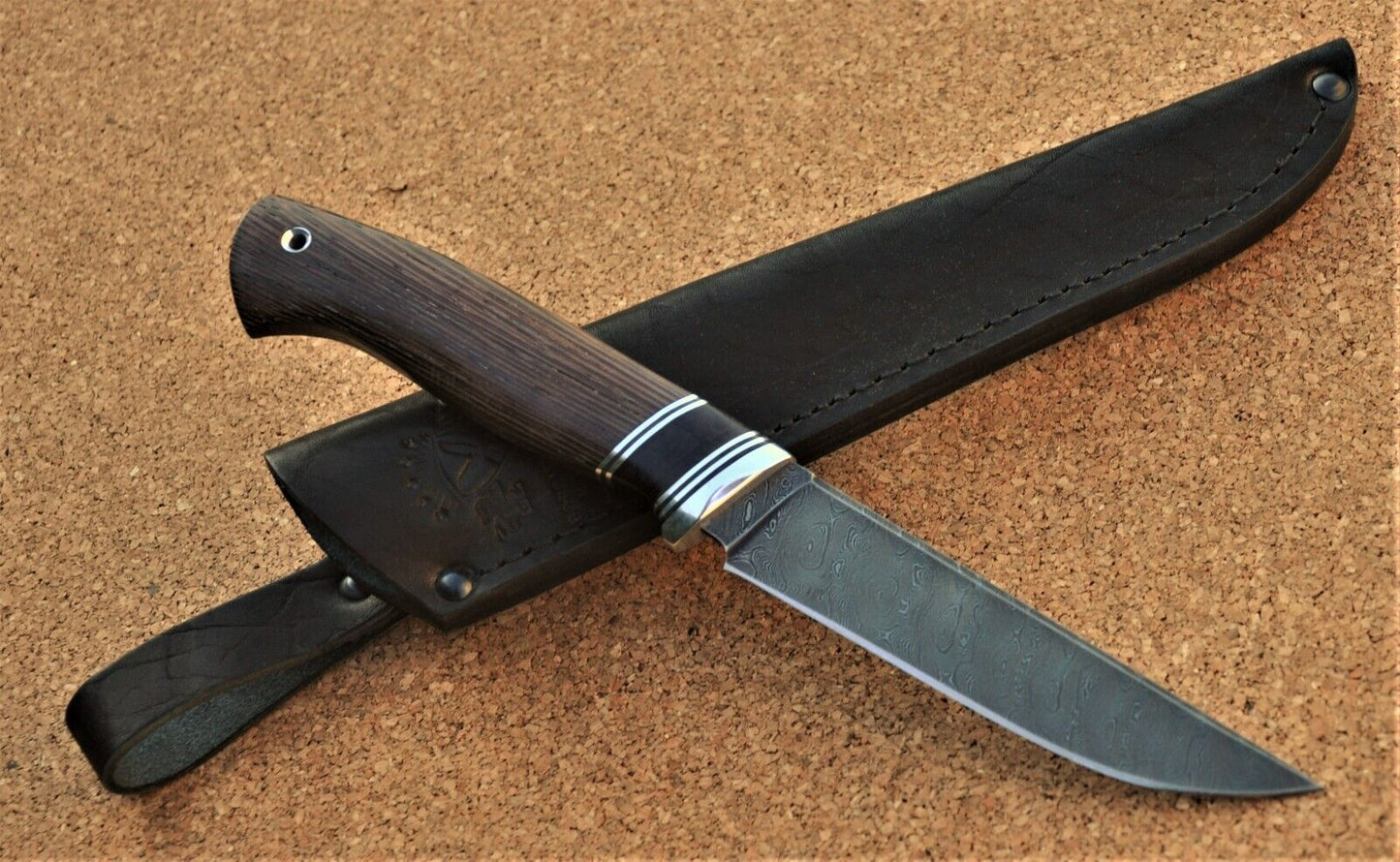 Damaszener Stahl Outdoor Jagdmesser Nazarov Knives Handarbeit