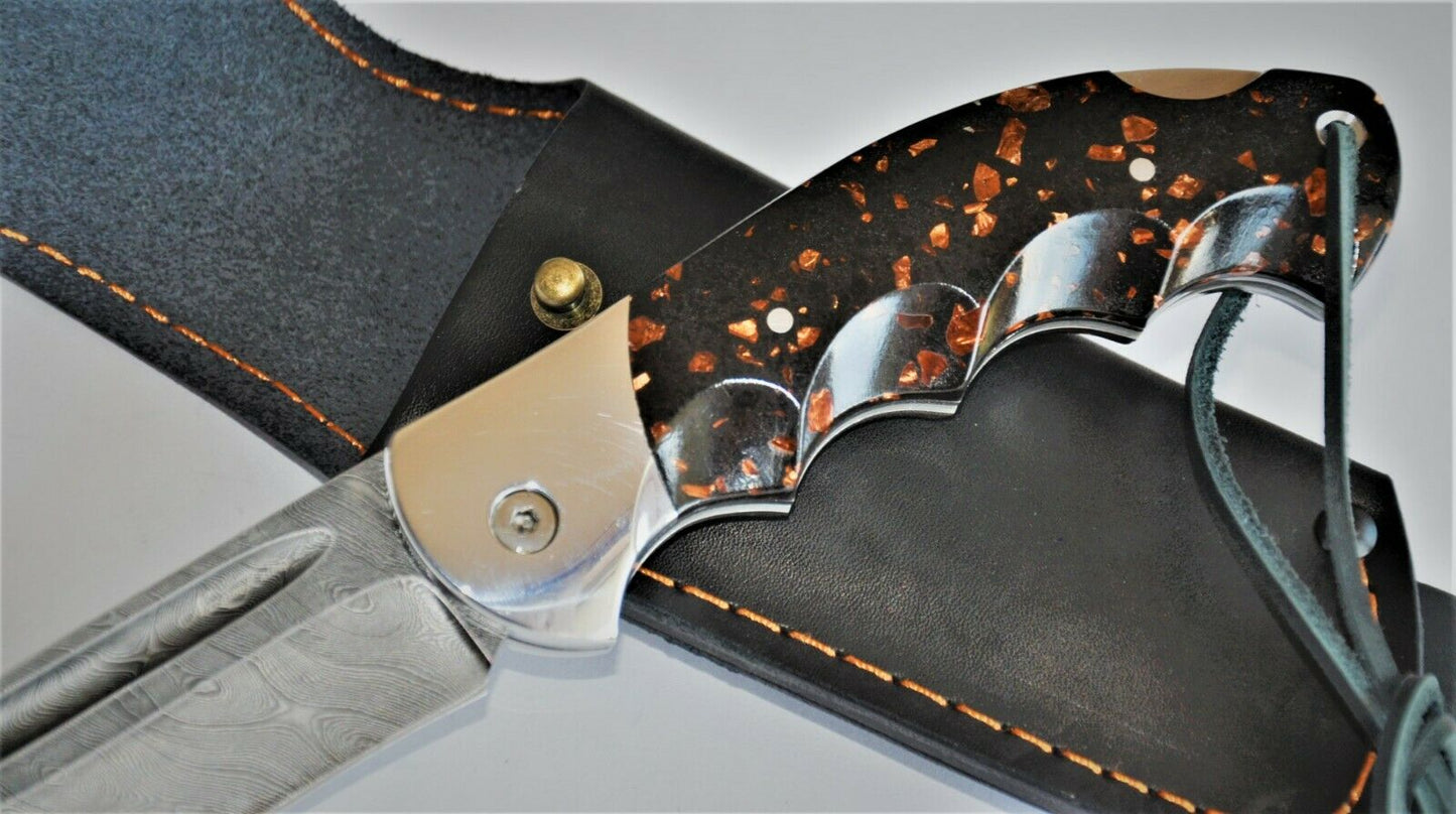 Nazarov Knives Russland Damast Stahl Outdoor Klappmesser Handarbeit
