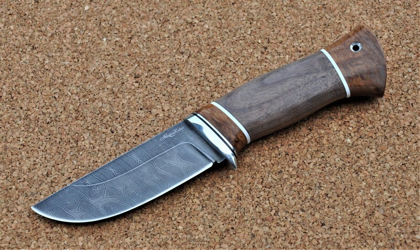 Damaszener Stahl Outdoor Jagd Damast Messer Nazarov Knives Handarbeit HRC62