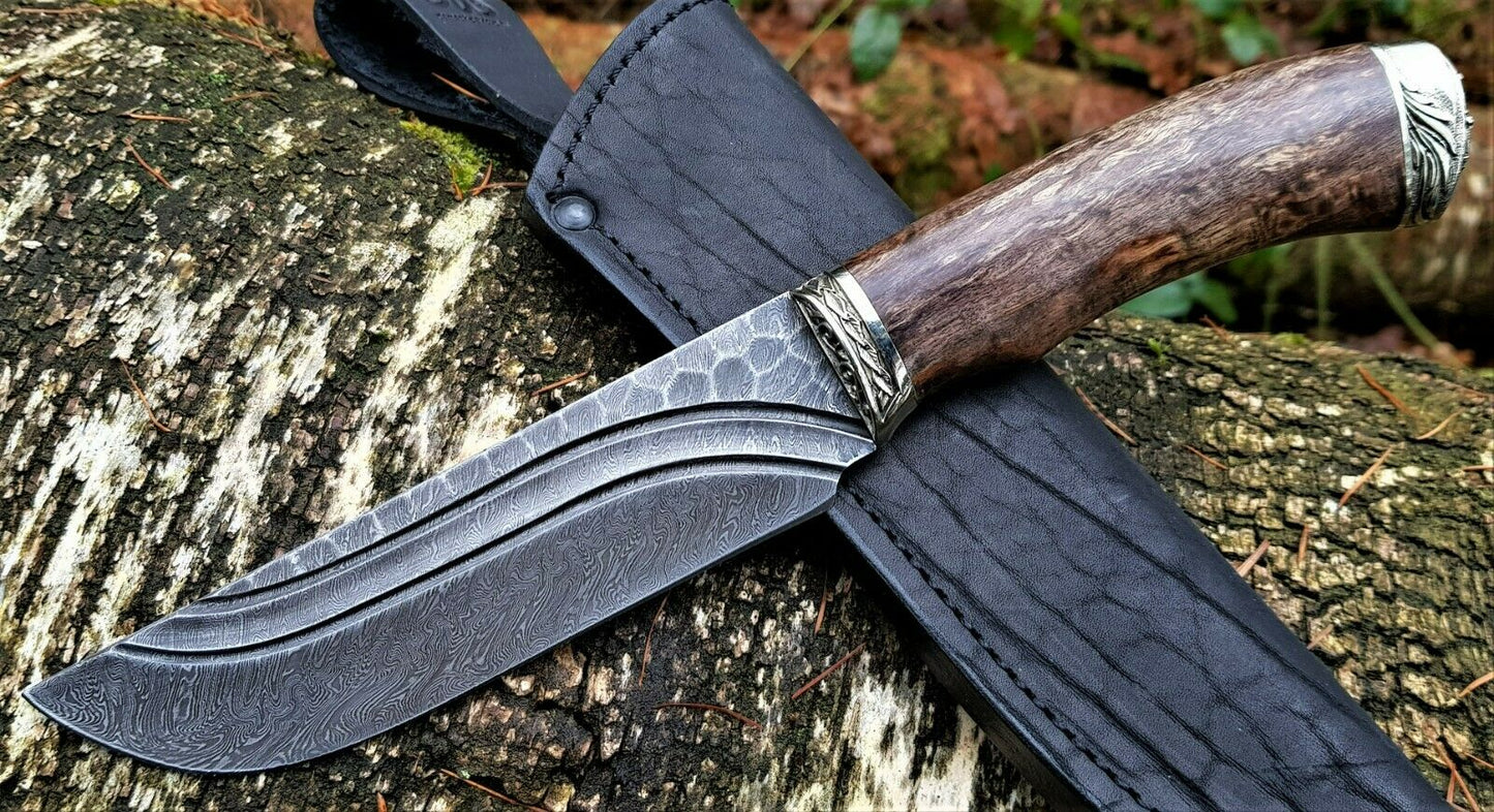 A.Marushin Outdoormesser Damaszener Stahl Handarbeit
