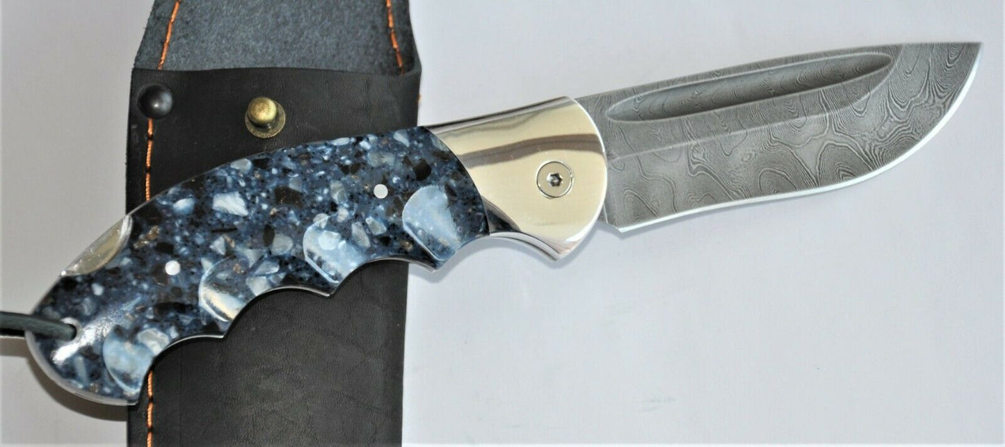 Nazarov Knives Russland Damast Stahl Outdoor Klappmesser Handarbeit