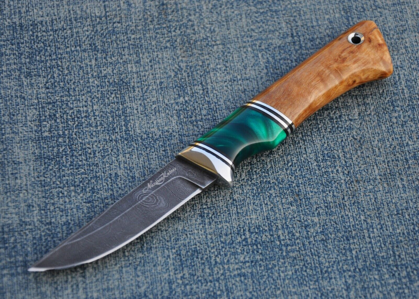 Damaszener Stahl Outdoor Damast Messer Малыш Nazarov Knives Handarbeit HRC62