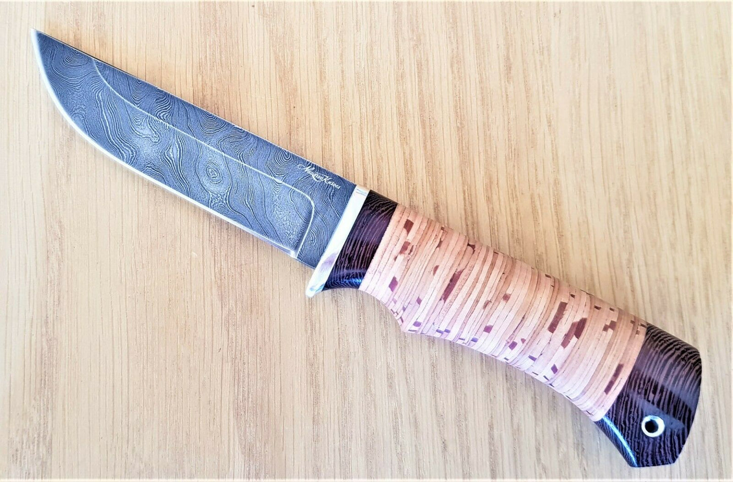 Nazarov Knives Damaszener Stahl Outdoor Jagdmesser