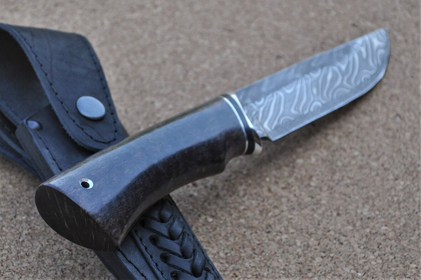 Mosaik DamastStahl OutdoorMesser Handarbeit Nazarov Knives Russland HRC62 Овод