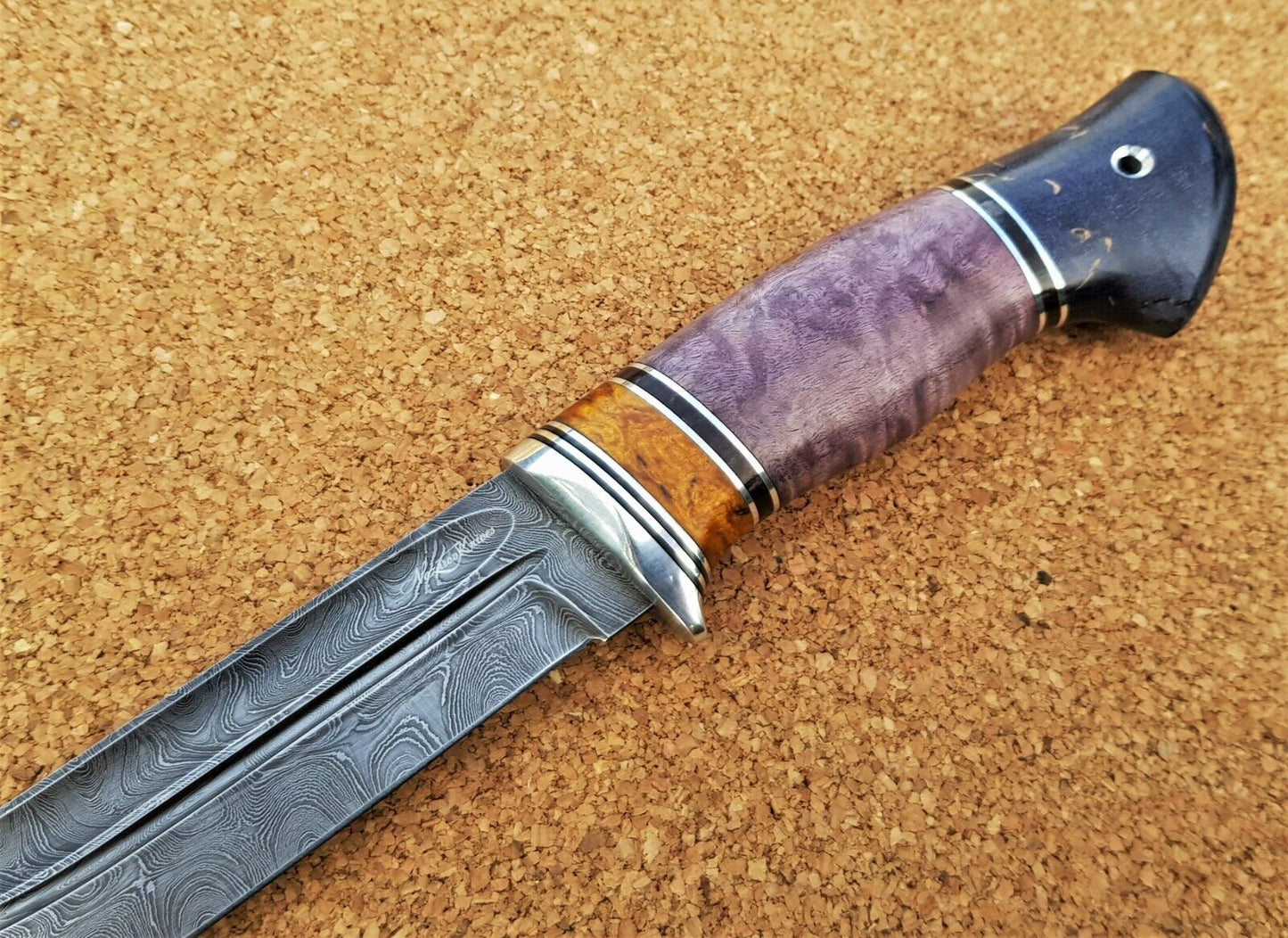 Damaszener Stahl Outdoor Jagd Damast Messer Nazarov Knives Handarbeit HRC62