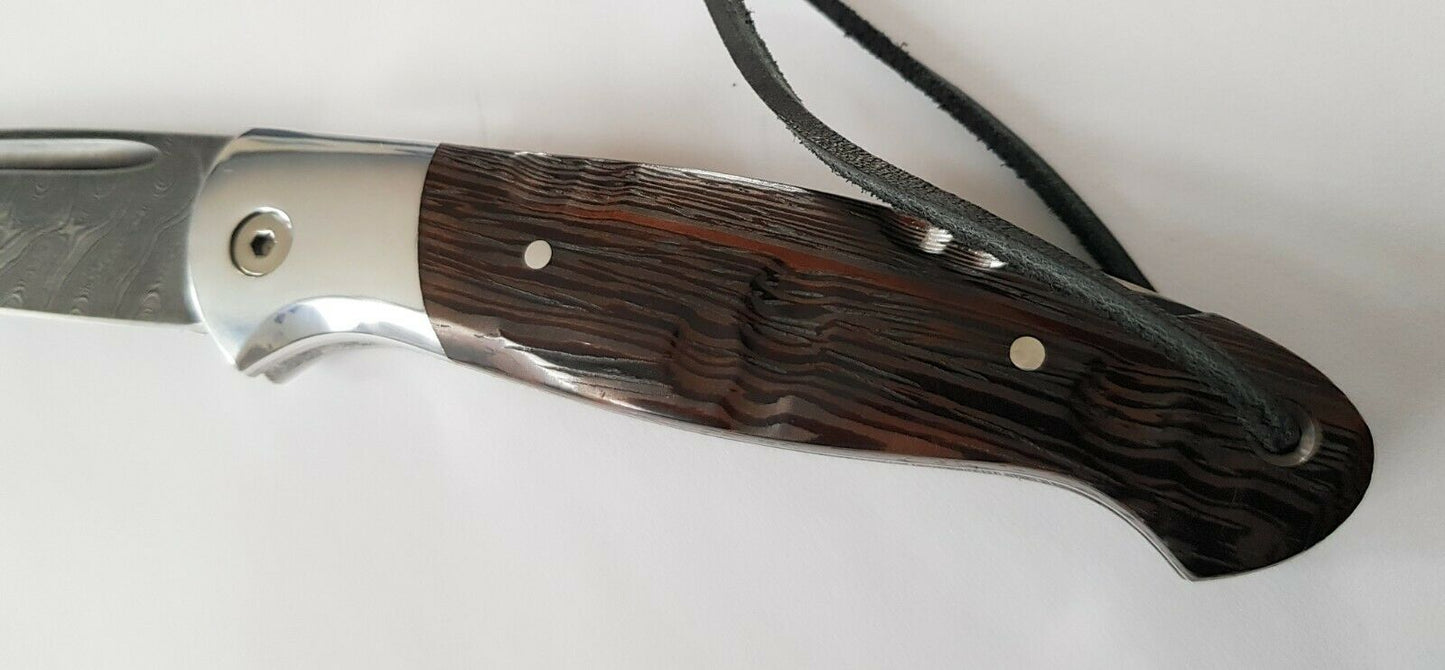 Nazarov Knives Russland Damast Stahl Outdoor Сова Klappmesser Handarbeit HRC62
