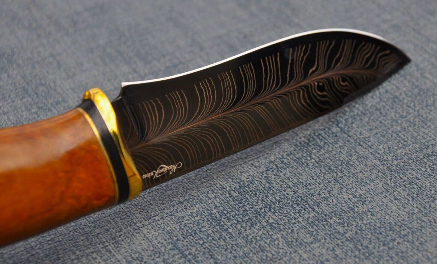 Nazarov Knives Russland Mosaik Damast Stahl OutdoorJagd Messer Handarbeit HRC62