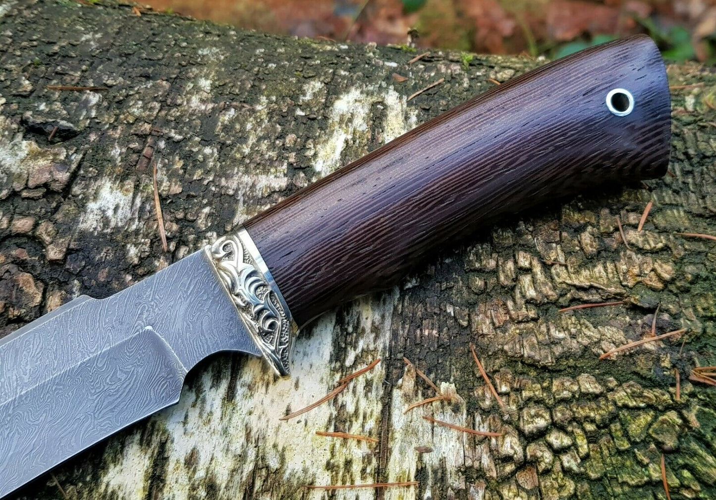A.Marushin Outdoor Jagdmesser Damaszener Stahl Handarbeit