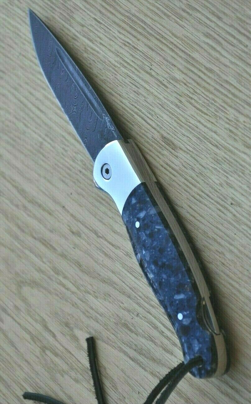Nazarov Knives Russland Damast Stahl Outdoor Сова Klappmesser Handarbeit HRC 62