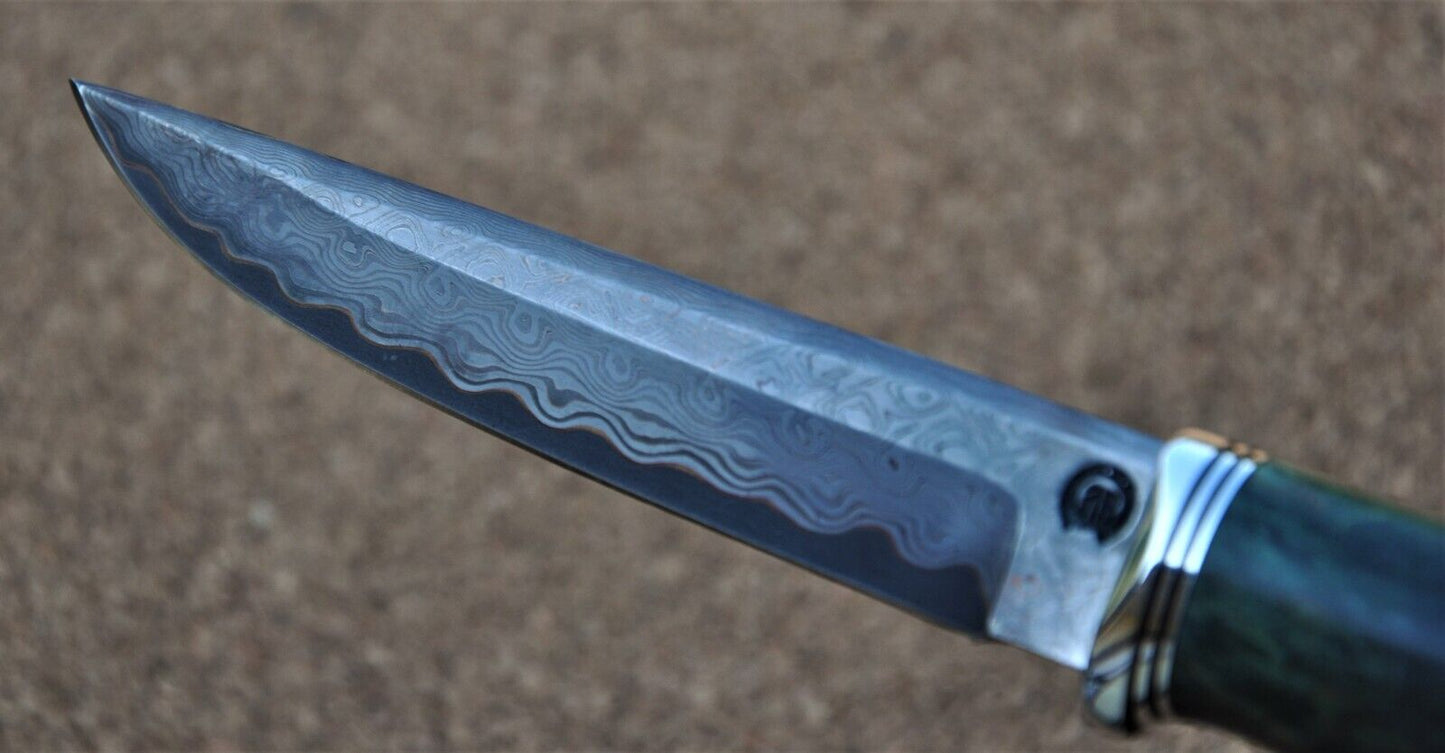 Nazarov Knives Russland Mosaik Damast Stahl Outdoor JagdMesser Handarbeit HRC62