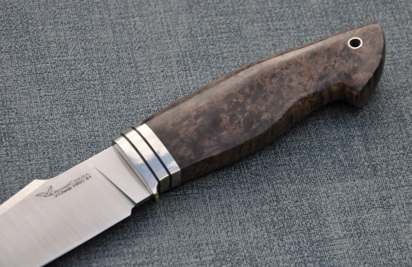 H12MF Stahl Outdoor Jagdmesser Yasniy Sokol Handarbeit