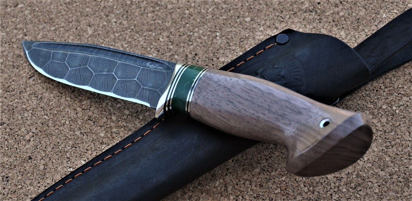 Damaszener Stahl Outdoor Jagd Damast Messer Nazarov Knives Handarbeit HRC62