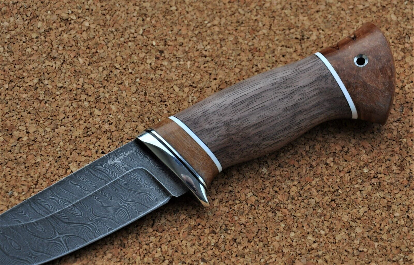 Damaszener Stahl Outdoor Jagd Damast Messer Nazarov Knives Handarbeit HRC62