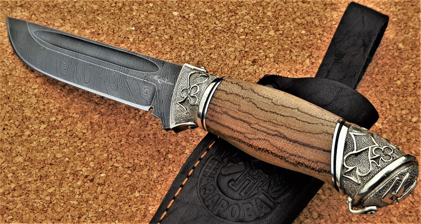 Damast Outdoor Jagd Messer Nazarov Knives Russland Handarbeit HRC 62 Боец