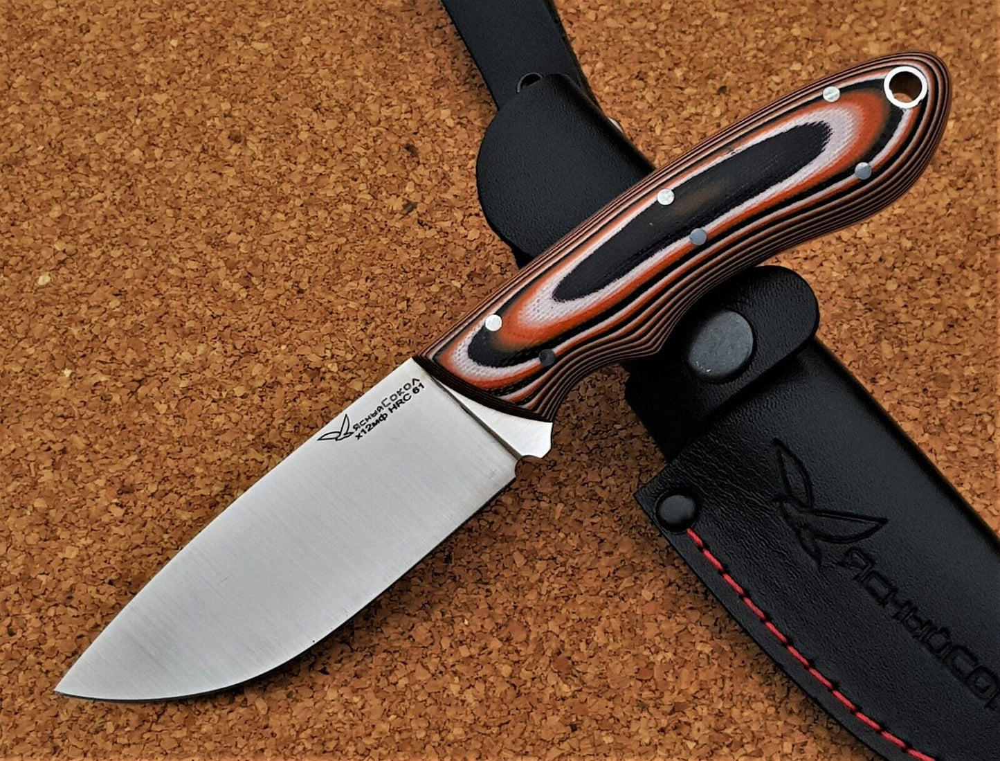 H12MF Full Tang Outdoor Jagd Messer Yasniy Sokol Handarbeit HRC 61 Сова