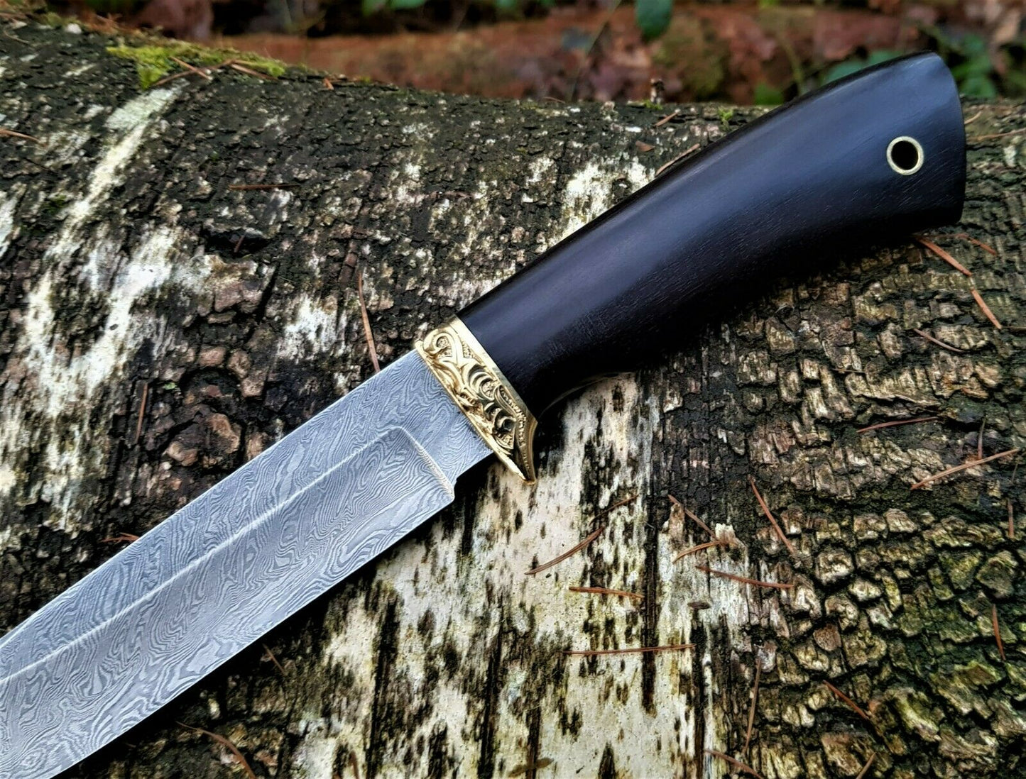 A.Marushin Outdoor Jagdmesser Damaszener Stahl Handarbeit