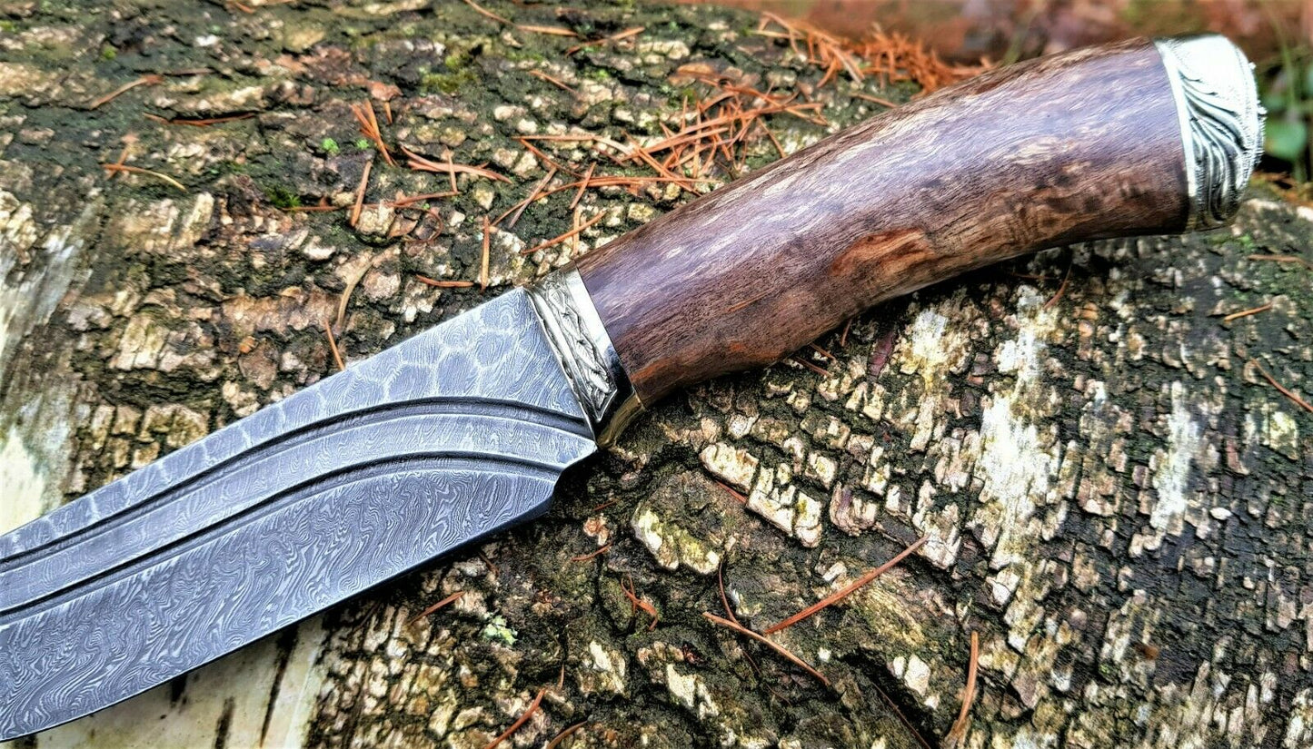 A.Marushin Outdoormesser Damaszener Stahl Handarbeit