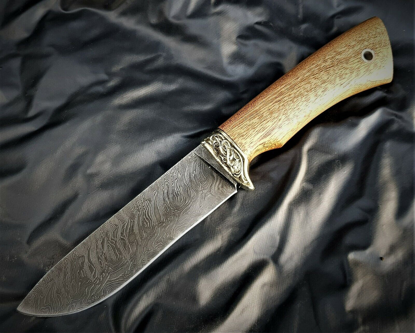 A.Marushin Outdoor Jagdmesser Damast Stahl Handarbeit