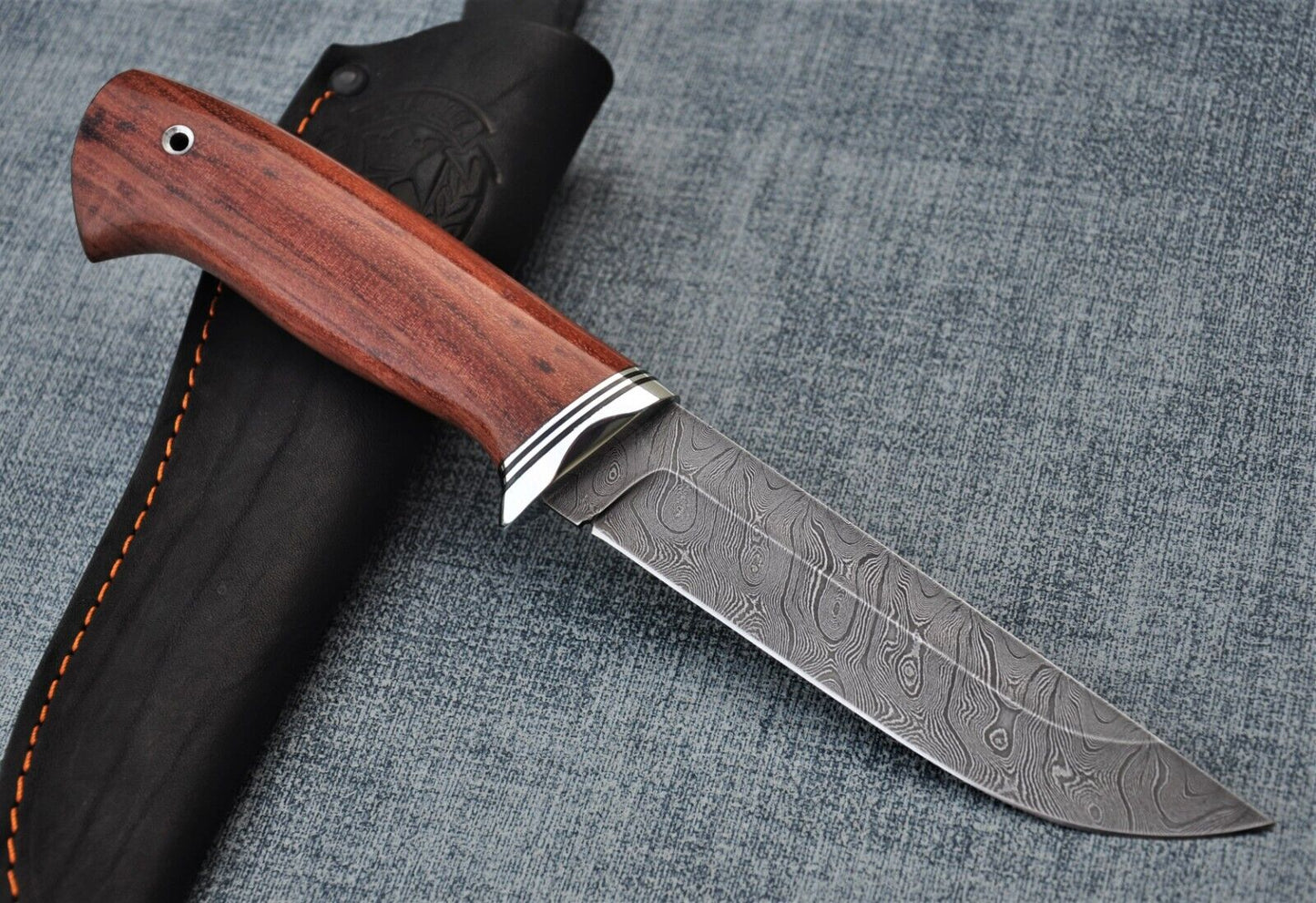 Damast Damaszener Stahl OutdoorMesser Nazarov Knives Handarbeit HRC62 Косач