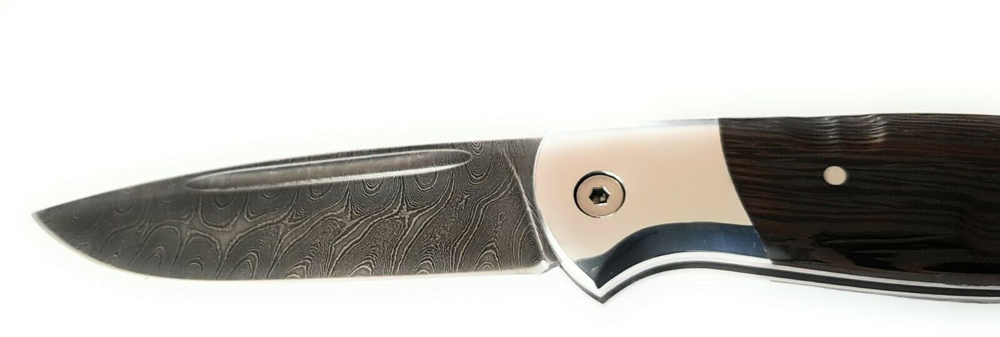 Nazarov Knives Russland Damast Stahl Outdoor Сова Klappmesser Handarbeit HRC62