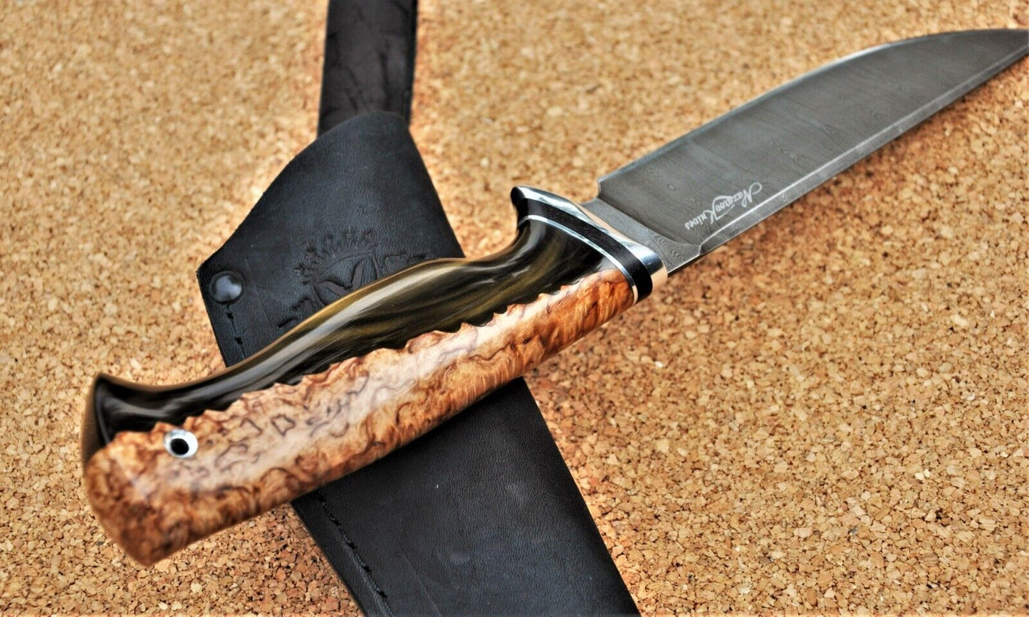 Damaszener Stahl Outdoor Damast Messer Nazarov Knives Handarbeit HRC62 Байкал
