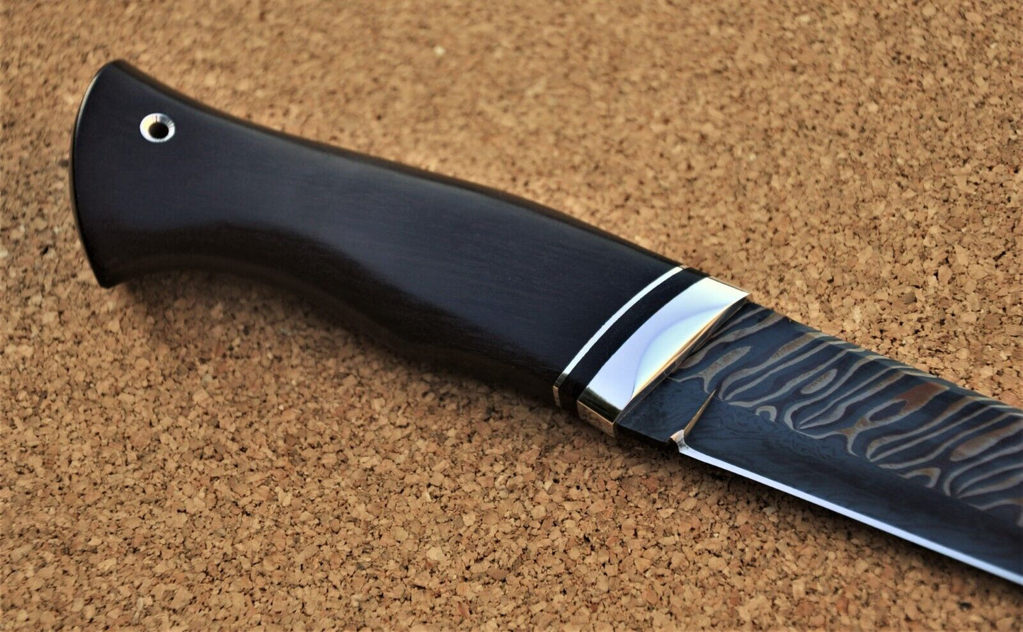 Nazarov Knives Russland Mosaik DamastStahl Outdoor Jagd Messer Handarbeit HRC62