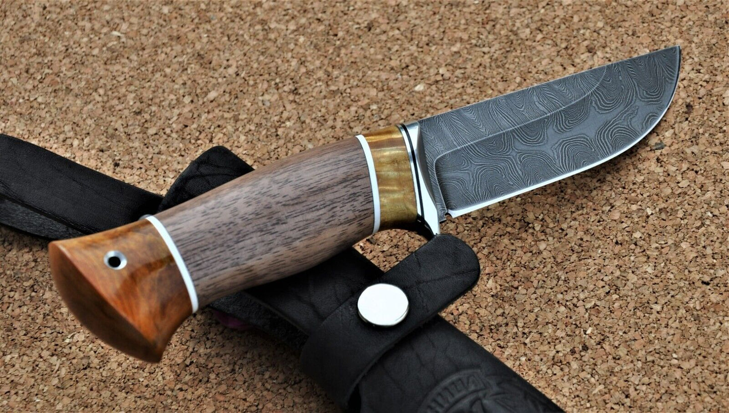 Damaszener Stahl Outdoor Jagd Damast Messer Nazarov Knives Handarbeit HRC62