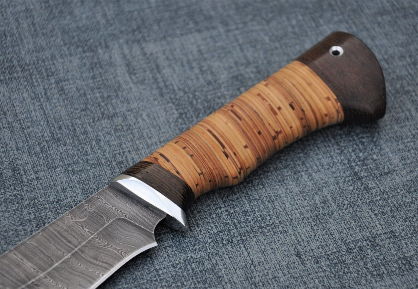 Damast Damaszener Stahl OutdoorMesser Nazarov Knives Handarbeit HRC62 Койот