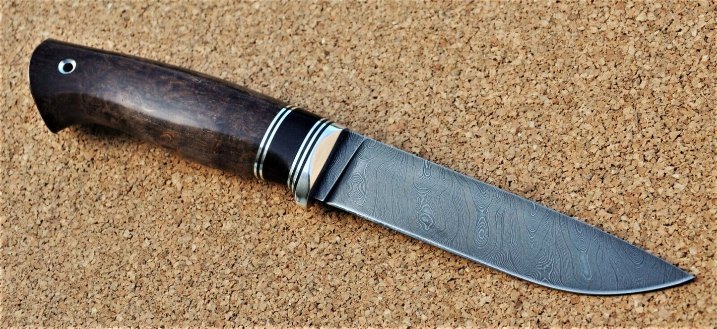 Damast Damaszener Stahl Outdoor Messer Nazarov Knives Handarbeit HRC62 Путник