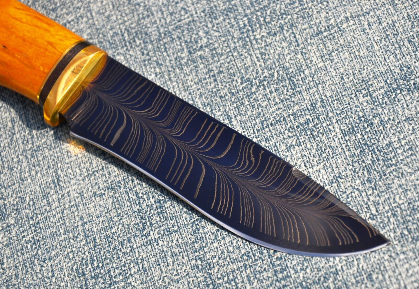 Nazarov Knives Russland Mosaik DamastStahl OutdoorJagdMesser Handarbeit HRC62