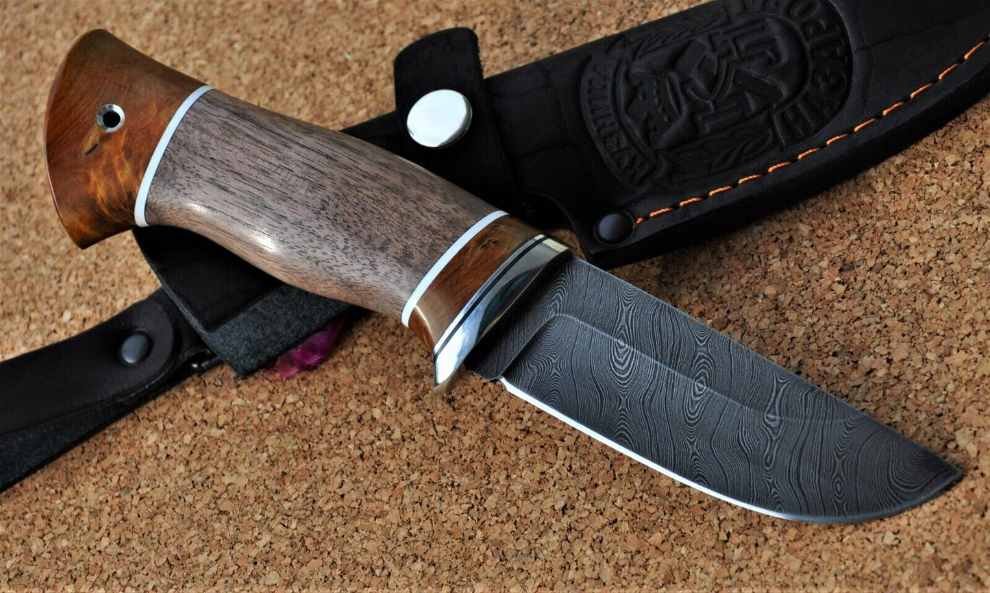 Damaszener Stahl Outdoor Jagd Damast Messer Nazarov Knives Handarbeit HRC62