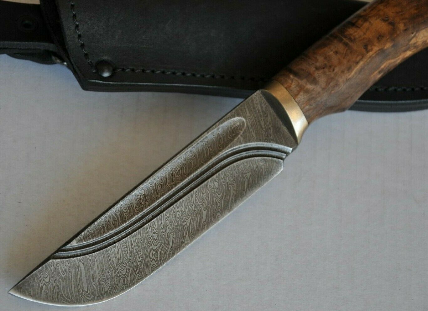 A.Marushin Outdoor Jagdmesser Damast Stahl handarbeit
