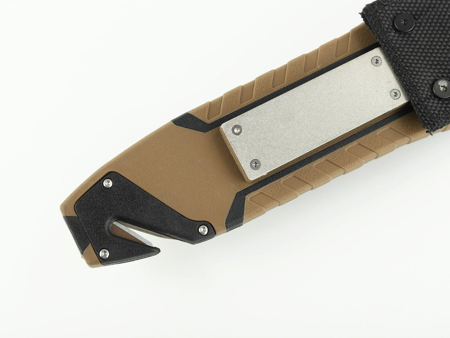 Fahrten Outdoor Freizeit Messer Gurtschneider Feuerstarter Ganzo G8012V2 HRC 58