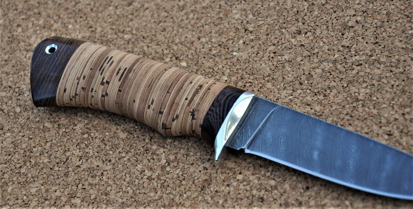 Damaszener Stahl Outdoor Jagd Messer Nazarov Knives Handarbeit HRC62 Жерех
