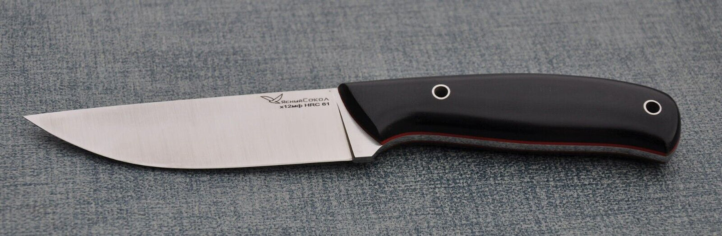 H12MF  Full Tang Outdoor JagdMesser  Yasniy Sokol Handarbeit HRC 61   Сокол