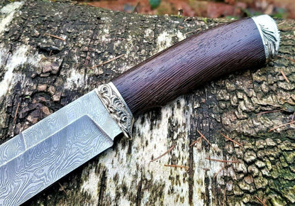 A.Marushin Outdoor Jagdmesser Damaszener Stahl Handarbeit