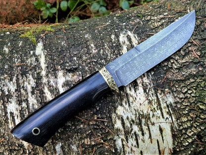 A.Marushin Outdoor Jagdmesser Damaszener Stahl Handarbeit