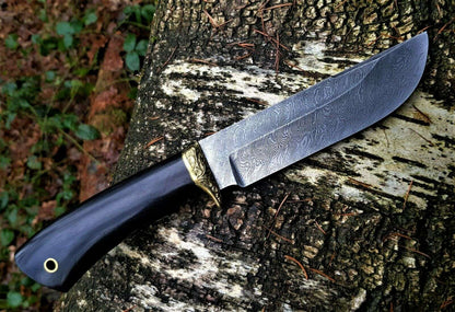 A.Marushin Outdoor Jagdmesser Damaszener Stahl Handarbeit