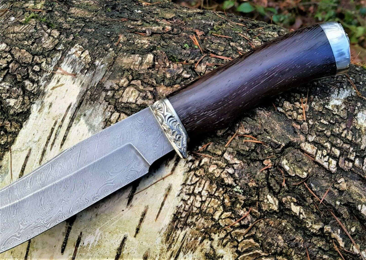 A.Marushin  Outdoor Jagdmesser Damaszener Stahl  Handarbeit