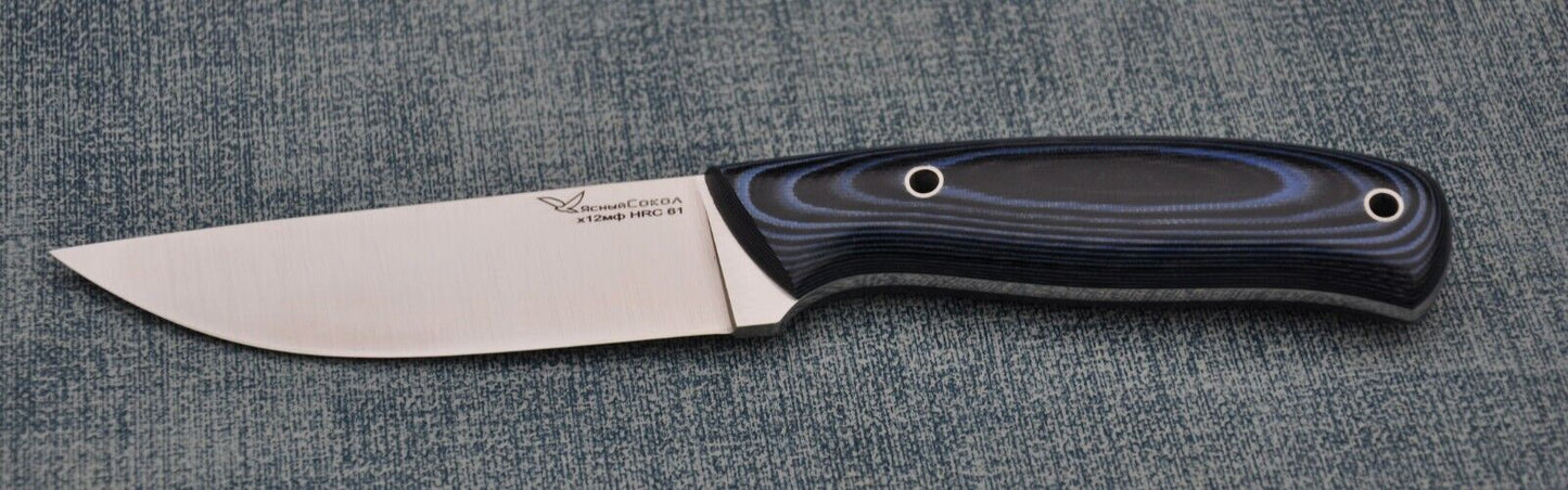H12MF  Full Tang Outdoor Jagd Messer  Yasniy Sokol Handarbeit HRC 61  Сокол