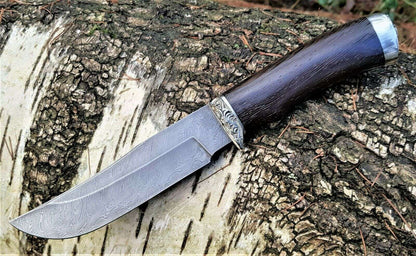 A.Marushin  Outdoor Jagdmesser Damaszener Stahl  Handarbeit