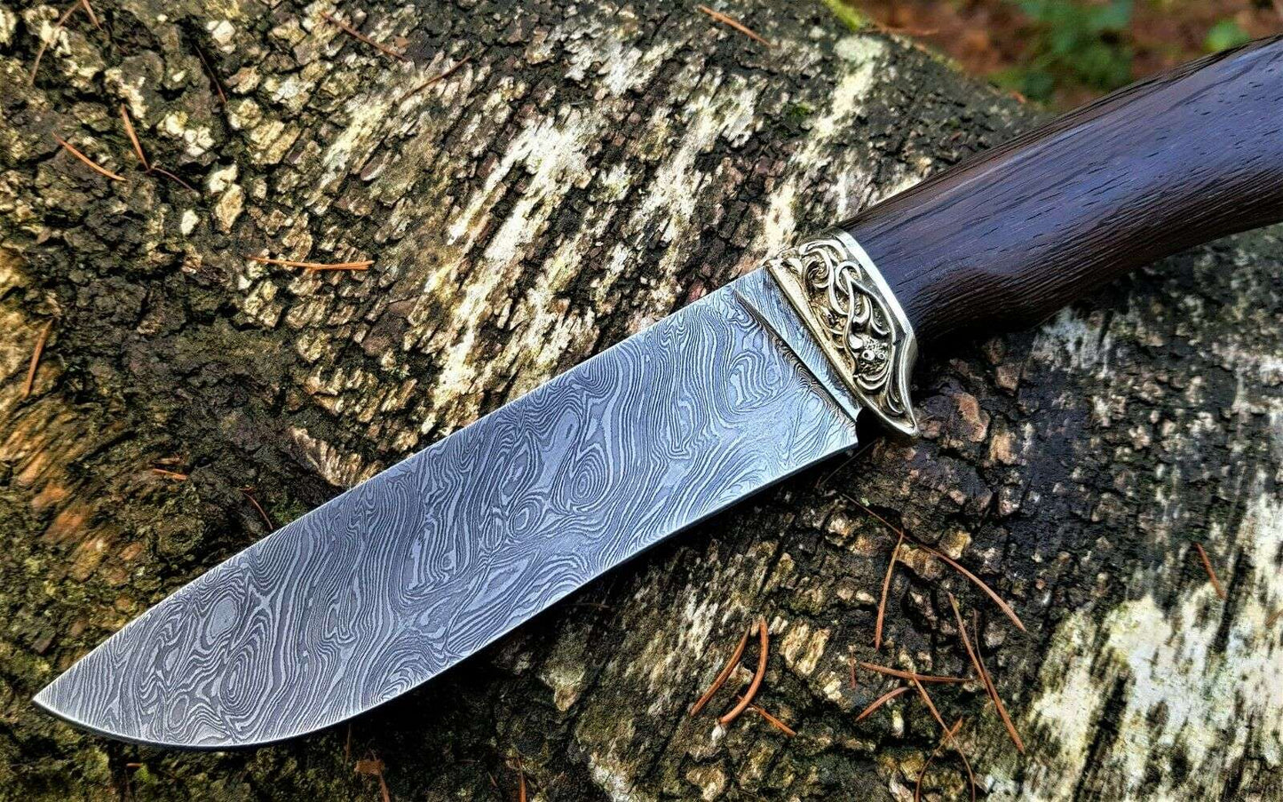 A.Marushin  Outdoor Jagdmesser Damaszener Stahl Handarbeit