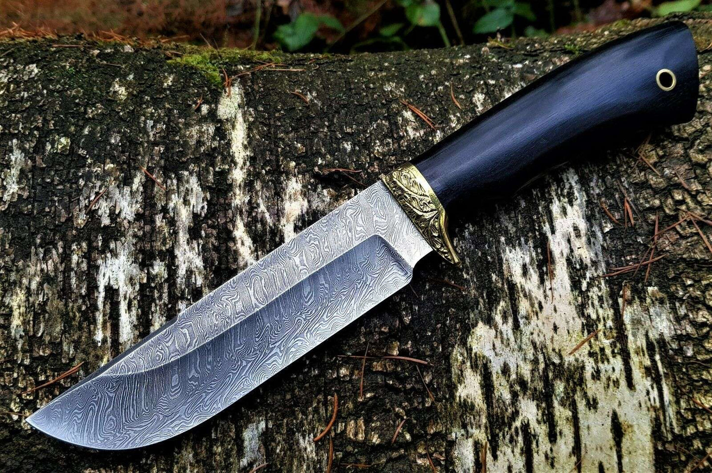 A.Marushin Outdoor Jagdmesser Damaszener Stahl Handarbeit