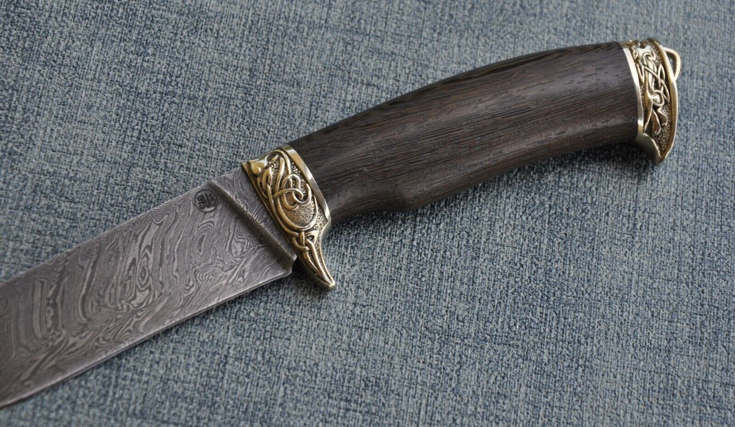 Outdoor Jagdmesser Damaszener Stahl A.Marushin