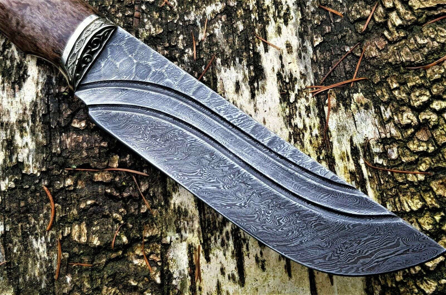 A.Marushin  Outdoormesser Damaszener Stahl Handarbeit