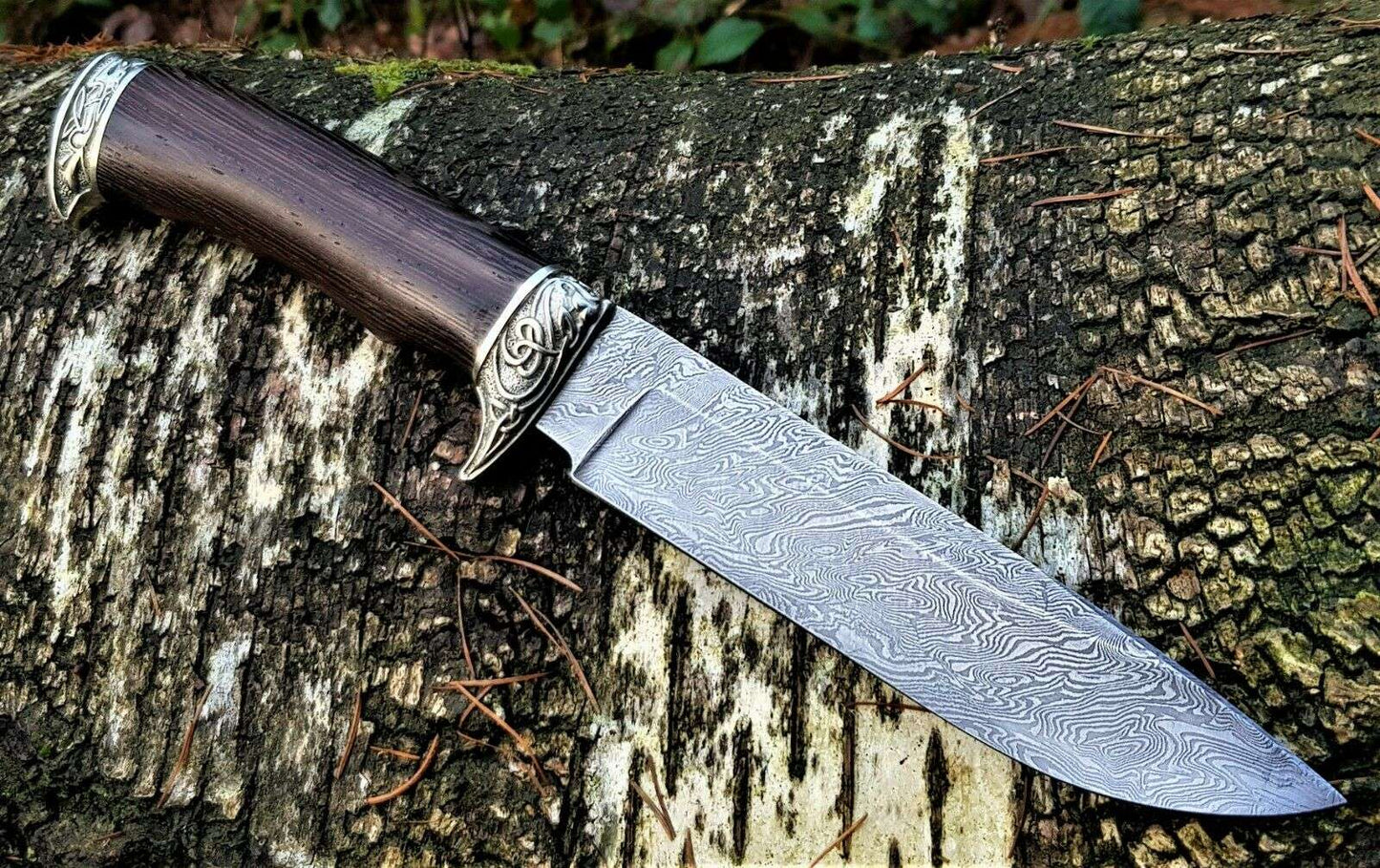 A.Marushin  Outdoor Jagdmesser Damaszener Stahl  Handarbeit