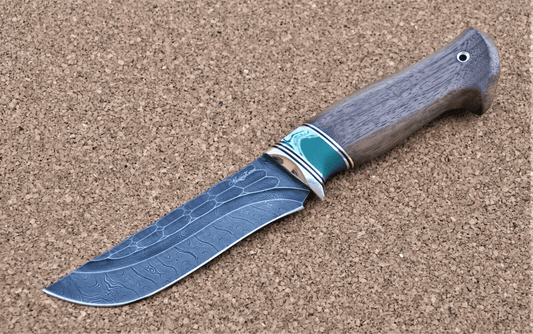 Damaszener Stahl Outdoor Jagd Damast Messer Nazarov Knives  Handarbeit HRC62