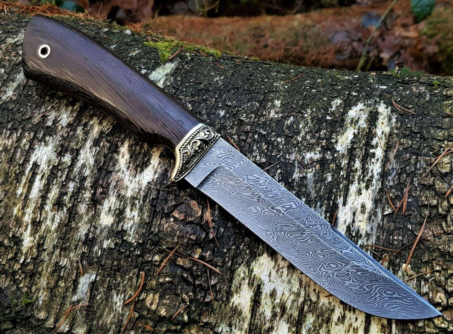 A.Marushin Outdoor Jagdmesser Damaszener Stahl Handarbeit